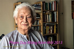 ấm ảnh chúc mừng năm mới Phạm Duy gửi cho gia đình và bạn hữu tháng 1/2013