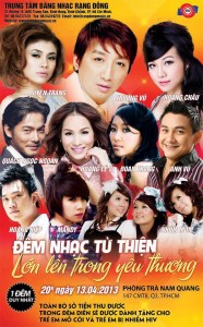 Banner đêm nhạc từ thiện của ca sĩ hải ngoại Trường Vũ