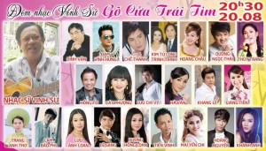 Hơn 20 ca sĩ, nghệ sĩ nhiệt tình tham gia chương trình này