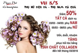 Vui 8/3 cùng “Phụ nữ điệu đà – phụ nam có quà” cùng Hair Beauty Salon Ngọc Nữ