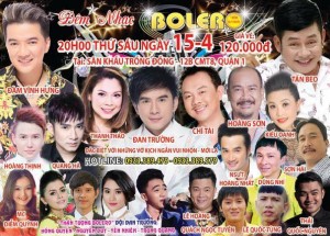 Poster chương trình Đêm nhạc Bolero