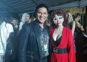 Nhà thiết kế Quỳnh Paris (phải) và giám đốc Trung  tâm Blue Ocean Music Andy Thanh