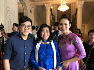 NNSND Kim Cương, NSƯT Thành Lộc và ca sĩ - NSƯT Thanh Thúy trong chương trình "Nghệ sĩ tri âm" lần 3 - Ảnh: Thanh Hiệp