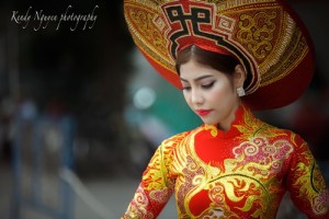 Hotgirl Masary Nguyễn lộng lẫy trong trang phuc áo dài của NTK Tuấn Hải