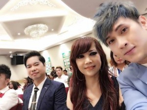 Ca sĩ Nguyễn Vũ với nữ danh ca Bảo Yến và Ngọc Sơn trong buổi họp báo