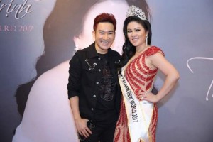 Tân hoa hậu Phu nhân người Việt Thé giới 2017 Selena Trịnh và ca sĩ Quang Hà
