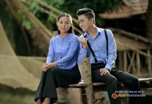 Ngọc Hân (Út Nhỏ) và Khưu Hưu Vũ (Cậu 2) trong phim ca nhạc 'Bài toán chuyện chúng mình'