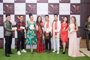Các hoa hặu và Nam vương đến chúc mừng Tân hoa hậu Thời trang Như Thủy và dấu mốc kỷ niệm 1 năm thương hiệu mỹ phẩm Shelife của cô