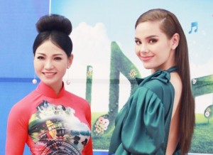 Á hoàng Lưu Lan Anh và Hoa hậu Philippines Catriona Gary