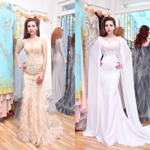 Những mẫu dạ hội mới nhất của ca sĩ - NTK Đình Đình