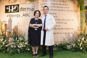 Doanh nhân Anna Kiều Phương và bác sĩ nội khoa Đoàn Công Hiệp – Chủ tịch HĐQT Dermatrix Cosmetic JSC