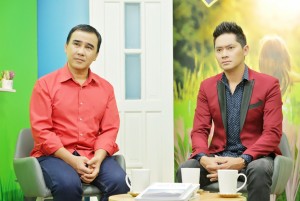 Diễn viên Minh Luân và MC Quyền Linh