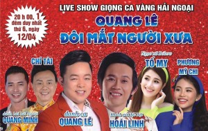 Poster Liveshow Quamng Lê "Đôi mắt người xưa" tại sân khấu Trống Đống