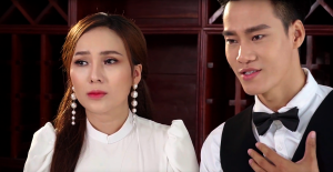 Ca sĩ Hoàng Linh và Nguyễn Hùng Cường trong MV 'Lại nhớ người yêu'