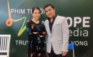 Diễn viên Trúc Thy và MC Quyền Linh