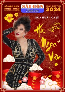 Ca sĩ - Hoa hậu Hà Ngọc Vân trên bìa Xuân Sài Gòn Giải Trí