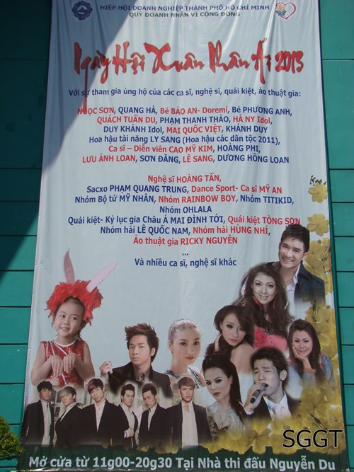 Hơn 50 nghệ sĩ tham gia vào Ngày Hội Xuân Nhân Ái 2013