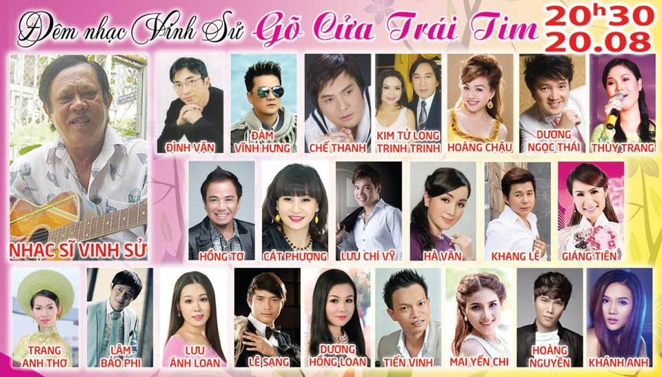 Hơn 20 ca sĩ, nghệ sĩ nhiệt tình tham gia chương trình này