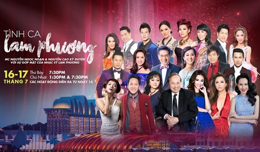 Poster chương trình "Tình ca Lam Phương"
