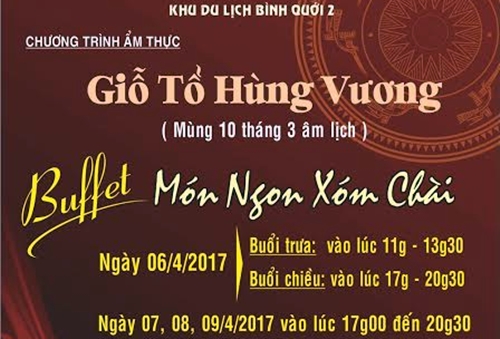 Chượng trình ẩm thực cho ngày Giỗ Tổ Hùng vương