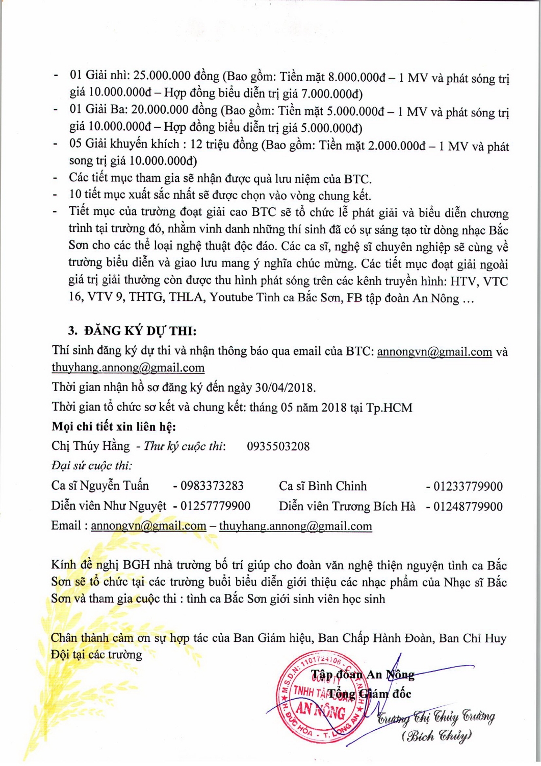 Tinh ca Bac Son HSSV 1