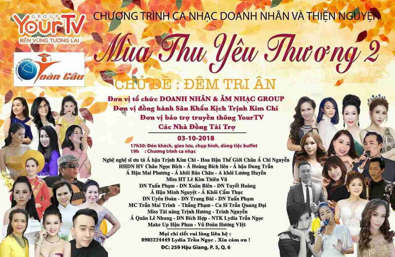 Đông đảo ca sĩ và doanh nhân góp mặt trong chương trình