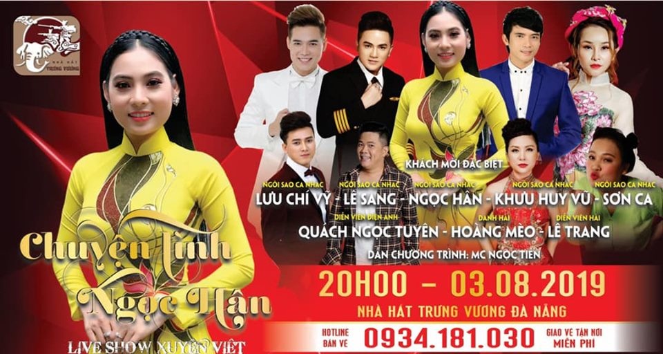 Poster Liveshow 'Chuyện tình Ngọc Hân' tại Nhà hát Trưng Vương, Đà Nẵng