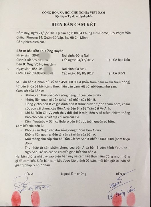 Vo Hoang Lam giay thoa thuan 1