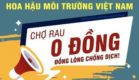 "Chợ Rau 0 đồng" của BTC cuộc thi Hoa hậu Môi trường Việt Nam đồng hành cùng người dân TP.HCM