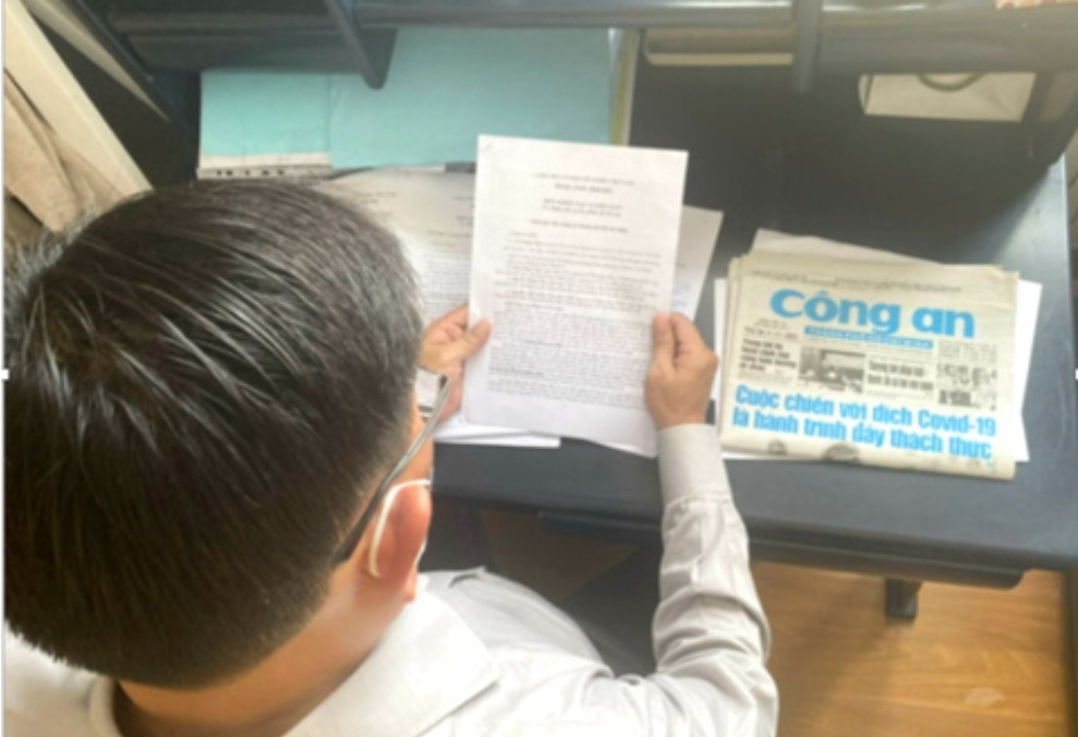 Ông Võ Công Toàn - nguyên Phó trưởng phòng Tài nguyên - Môi trường TP.Tuy Hòa tại tòa soạn báo Công An TP.HCM