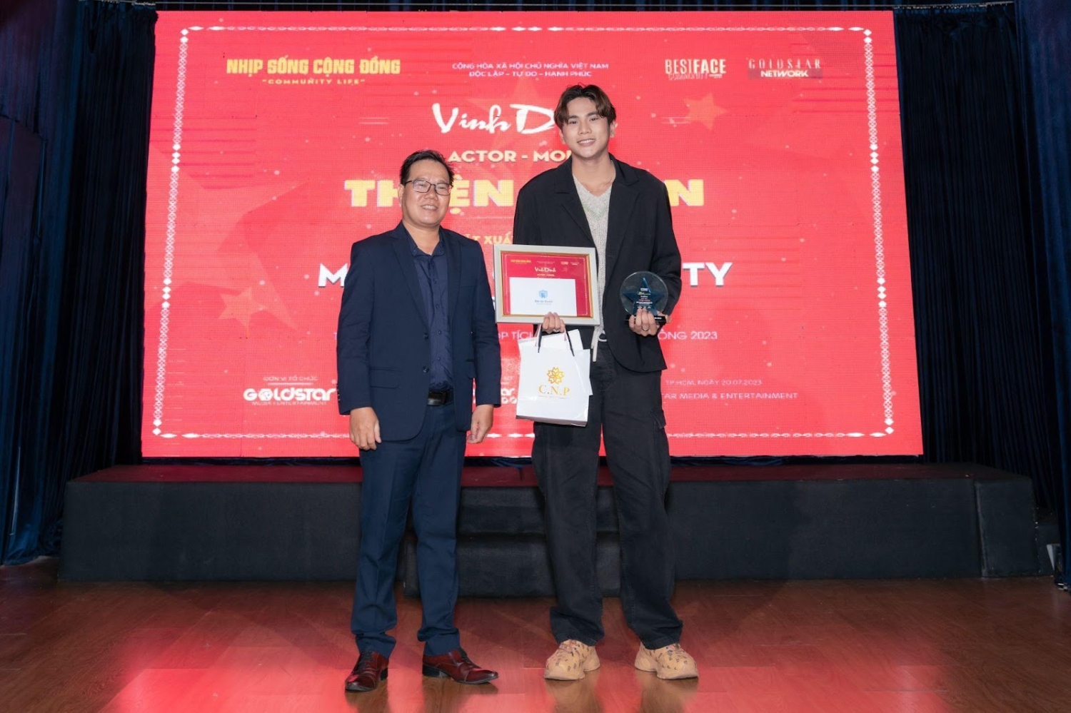 Actor - Model Thiện Nhân vinh dự nhận vinh danh Mr Face Community GoldStar 2023 (Gương mặt xuất sắc vì cộng đồng)