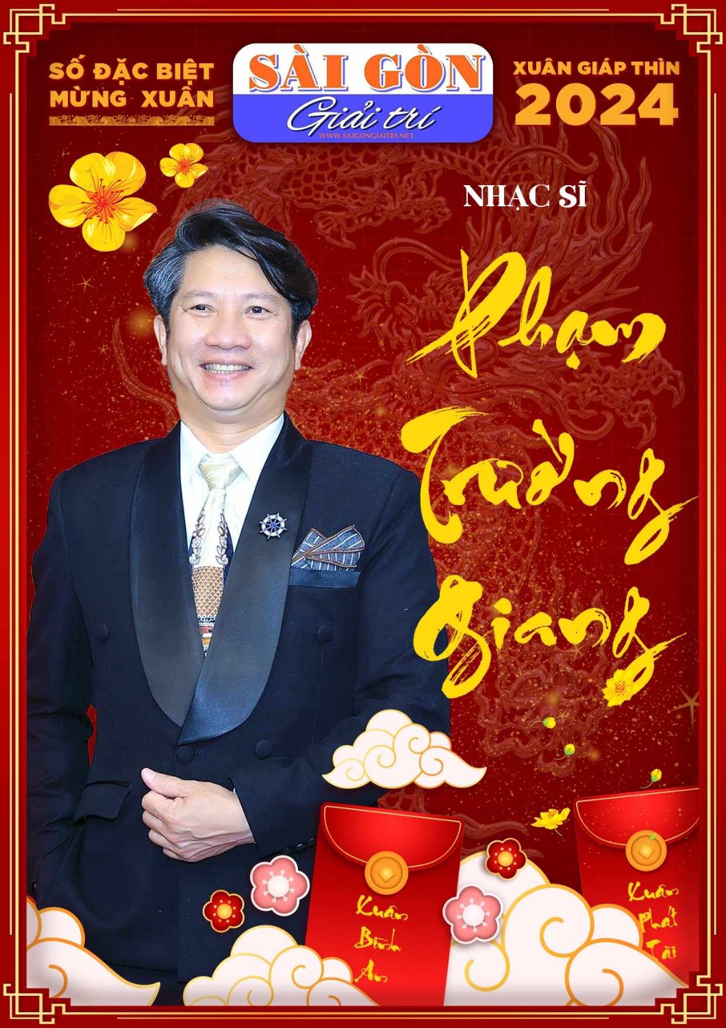 Nhạc sĩ Phạm Trường Giang trên bìa Xuân Sài Gòn Giải Trí