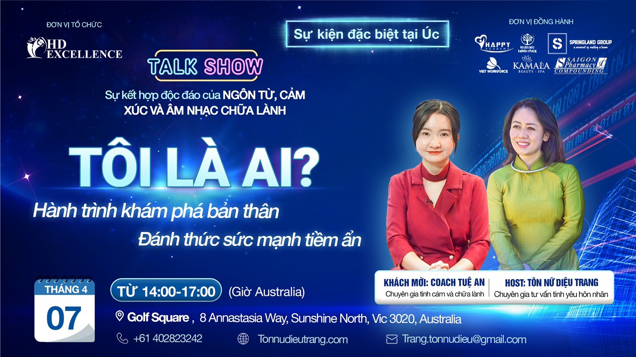 Diễn giả Tôn Nữ Diệu Trang đang chuẩn bị cho sự kiện "Tôi là ai?" sắp diễn ra tại Úc